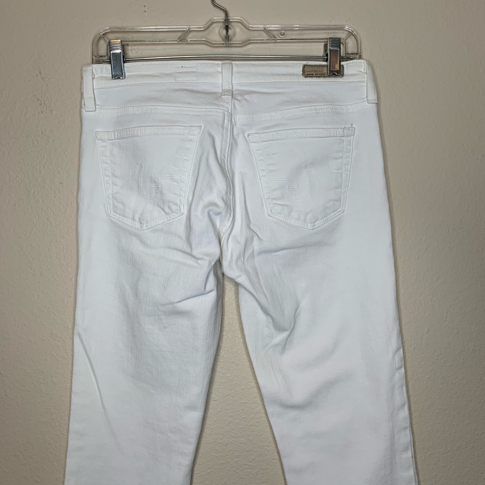 AG The Stilt Cigarette Leg White Jeans - Picture 6 of 8
